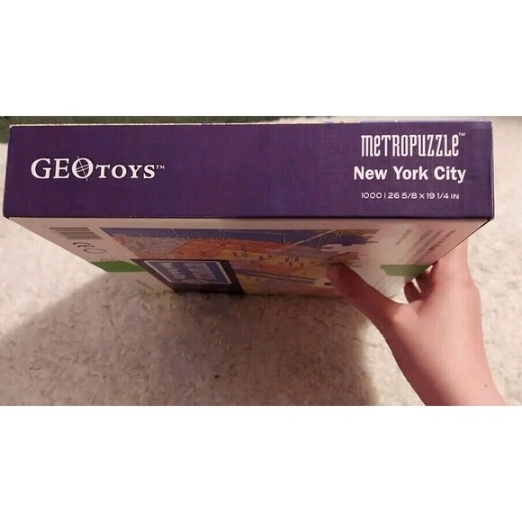 New York City Jigsaw Puzzle NYC Geotoys Metropuzzle 1000 Piece Big Apple Map - Picture 3 of 3
